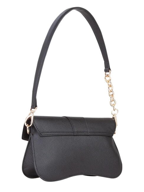 UNIKA Kleine Schultertasche mit Klappe Schwarz - Damentaschen