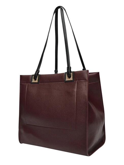 POST RE Einkaufstasche mit Clutch Wein/Schwarz - Damentaschen