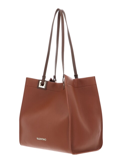 POST RE Einkaufstasche mit Clutch Leder/Dunkelbraun - Damentaschen