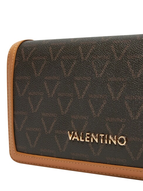 LADY RE Schultertasche, doppelt tragbar dunkel/natur - Damentaschen