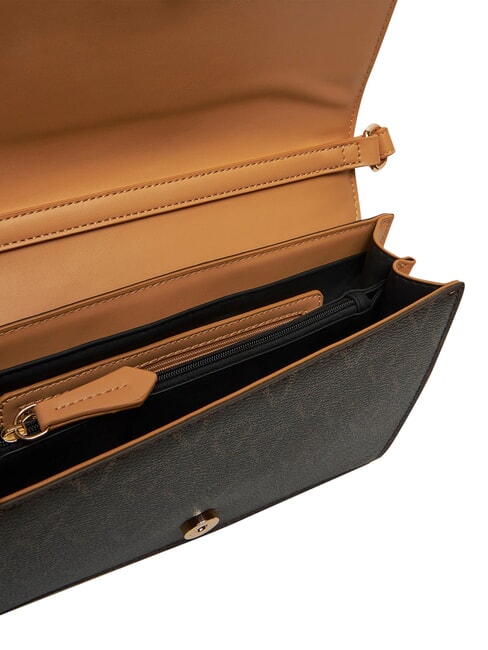 LADY RE Schultertasche, doppelt tragbar dunkel/natur - Damentaschen