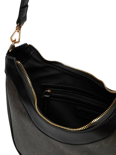 LADY RE Schultertasche mit Schultergurt dunkel/schwarz - Damentaschen