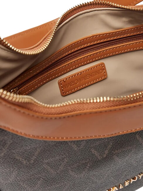 LADY RE Schultertasche mit Schultergurt dunkelbraun/leder - Damentaschen