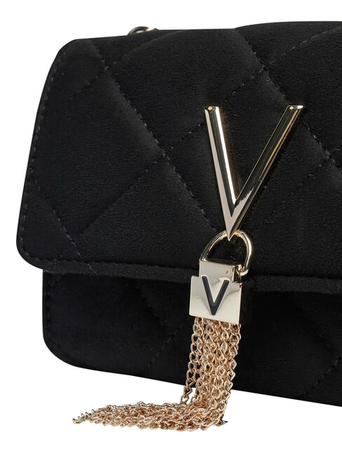 CHARLOTTE Kleine Schultertasche mit Klappe Schwarz - Damentaschen