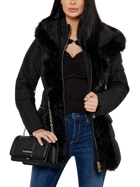 BRASS Schultertasche mit Klappe Schwarz - Damentaschen