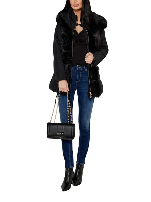 BRASS Schultertasche mit Klappe Schwarz - Damentaschen