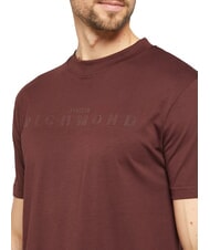 JOHN RICHMOND SOULOKU T-Shirt mit gepr&auml;gtem Logo Bitterschokolade - Herren-T-Shirts - 3