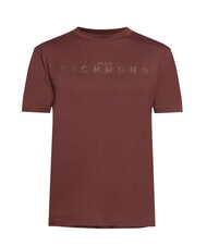 JOHN RICHMOND SOULOKU T-Shirt mit gepr&auml;gtem Logo Bitterschokolade - Herren-T-Shirts - 5