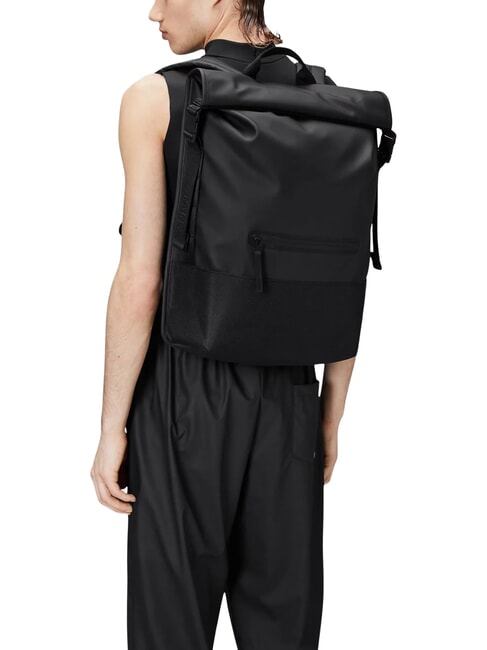 TRAIL ROLLTOP 13" Laptop-Rucksack Schwarz - Rucks&auml;cke f&uuml;r Schule &amp; Freizeit