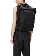 RAINS TRAIL ROLLTOP 13" Laptop-Rucksack Schwarz - Rucks&auml;cke f&uuml;r Schule &amp; Freizeit - 4