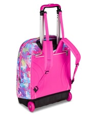 SJGANG CUCCIOLI 2-r&auml;driger Trolley-Rucksack, fest montiert fuchsiafluo - Rucks&auml;cke mit Trolleyfunktion - 3