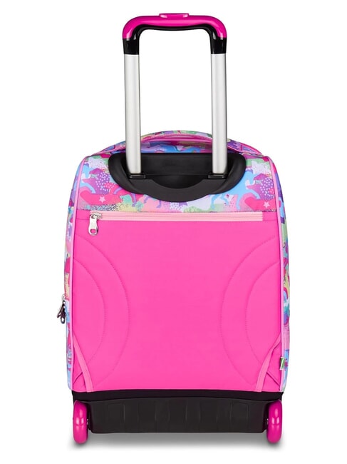 CUCCIOLI 2-r&auml;driger Trolley-Rucksack, fest montiert fuchsiafluo - Rucks&auml;cke mit Trolleyfunktion