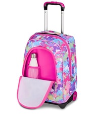 SJGANG CUCCIOLI 2-r&auml;driger Trolley-Rucksack, fest montiert fuchsiafluo - Rucks&auml;cke mit Trolleyfunktion - 6