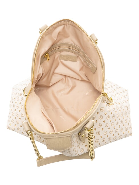 HERITAGE Kuppelf&ouml;rmige Schultertasche mit Kettenhenkeln Elfenbein - Damentaschen