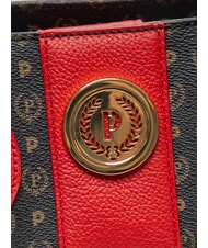 POLLINI HERITAGE Handtasche mit Schulterriemen schwarzer Lack - Damentaschen - 4