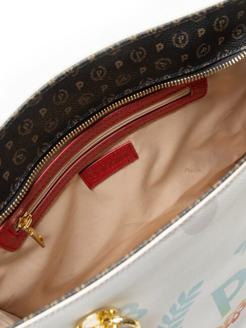 HERITAGE Einkaufstasche mit Allover-Print Wei&szlig; - Damentaschen