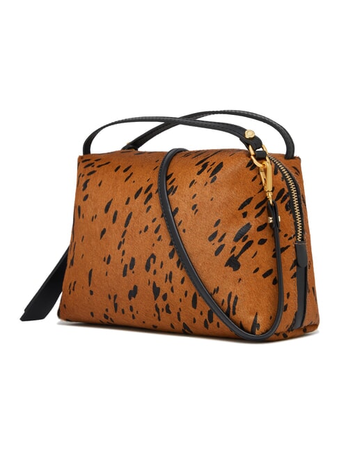 ALIFA Handtasche mit Schulterriemen Cognac-Schwarz - Damentaschen