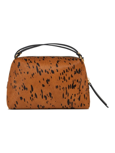 ALIFA Handtasche mit Schulterriemen Cognac-Schwarz - Damentaschen