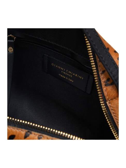ALIFA Handtasche mit Schulterriemen Cognac-Schwarz - Damentaschen