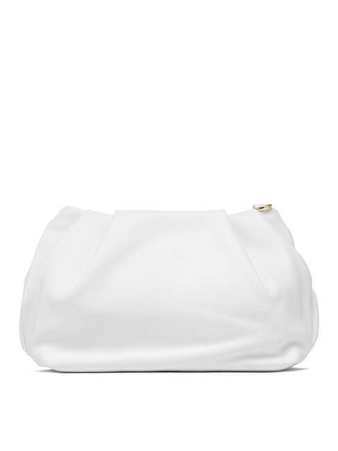 PERLA Clutch aus Leder mit Kette Wei&szlig; - Damentaschen