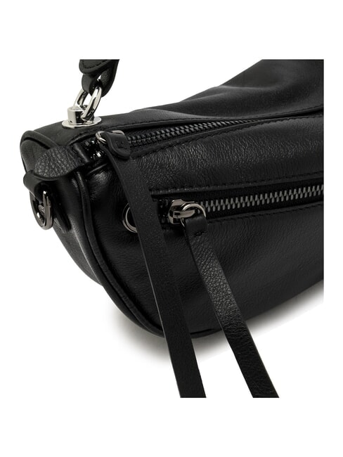 CINDY Schultertasche mit Schultergurt Schwarz - Damentaschen