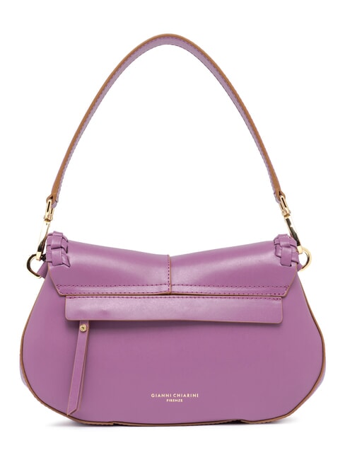 HELENA ROUND Ledertasche mit Klappe Argyle-Lila - Damentaschen