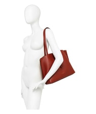 GIANNI CHIARINI EGLE Einkaufstasche aus Leder ziegelrot - Damentaschen - 6