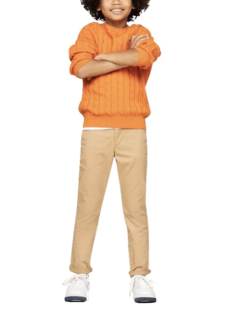 TH KIDS Baby-Baumwollpullover orangefarbener Donner - Kinderpullover