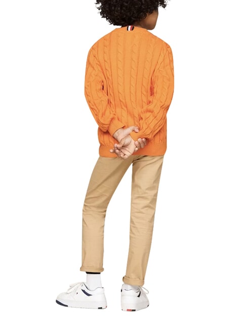 TH KIDS Baby-Baumwollpullover orangefarbener Donner - Kinderpullover
