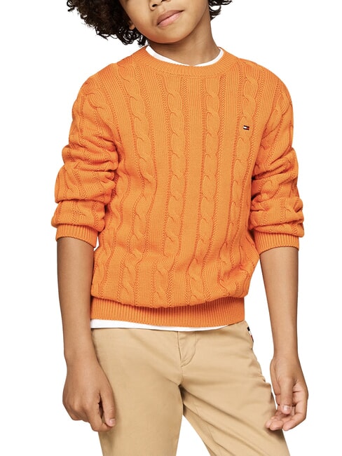 TH KIDS Baby-Baumwollpullover orangefarbener Donner - Kinderpullover
