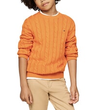 TOMMY HILFIGER TH KIDS Baby-Baumwollpullover orangefarbener Donner - Kinderpullover - 4