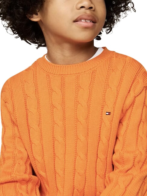 TH KIDS Baby-Baumwollpullover orangefarbener Donner - Kinderpullover