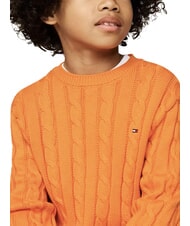 TOMMY HILFIGER TH KIDS Baby-Baumwollpullover orangefarbener Donner - Kinderpullover - 5
