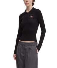 TOMMY HILFIGER TH JEANS Langarmhemd Schwarz - Damenpullover - 4