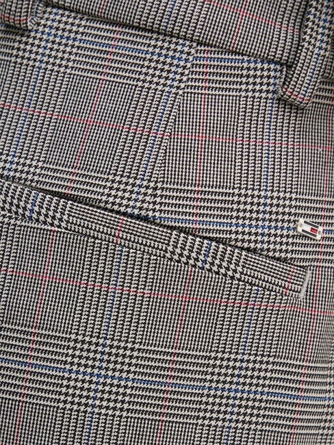 TH Schmal geschnittene Hose, klassischer Stil Global STP Check/ S/ Textur H Grau - Damenhosen