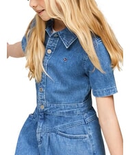 TOMMY HILFIGER TH Kurzarm-Jeanskleid f&uuml;r M&auml;dchen leichter Denim - Kleider f&uuml;r kleine M&auml;dchen - 4