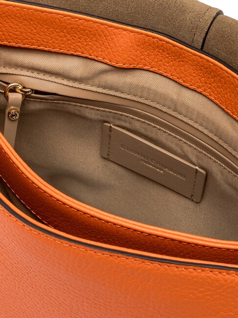 HELENA ROUND Ledertasche mit Seilschultergurt Flammenorange - Damentaschen