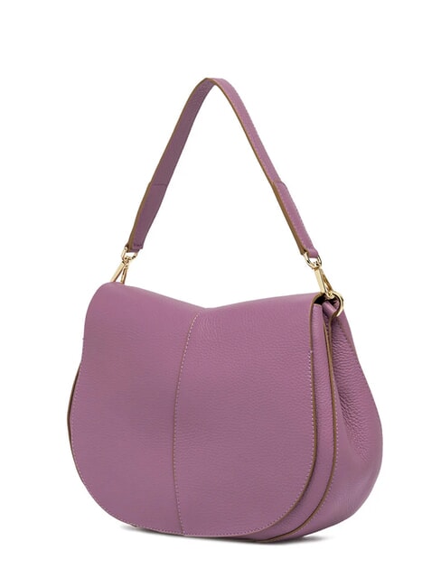 HELENA ROUND Ledertasche mit Seilschultergurt Argyle-Lila - Damentaschen