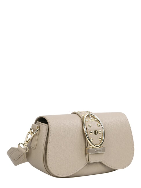 ROCKER Schultertasche mit Schnalle und Nieten Nuss - Damentaschen