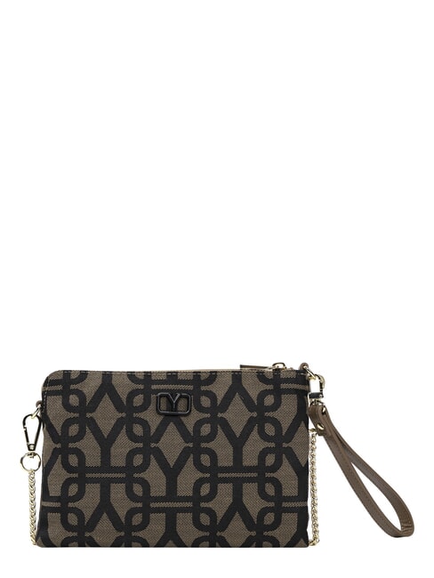 GRACE Flache Handtasche mit Schultergurt BRAUN - Damentaschen