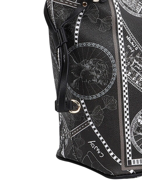 FASHIONOPOLY Einkaufstasche, Umh&auml;ngetasche SCHWARZ - Damentaschen