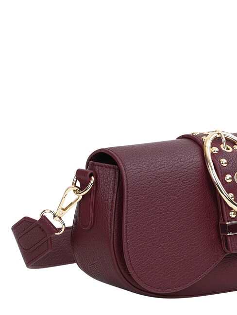 ROCKER Schultertasche mit Schnalle und Nieten Wein - Damentaschen