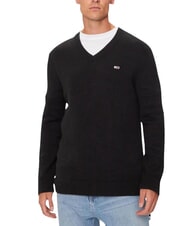 TOMMY HILFIGER TH JEANS  Baumwollpullover mit V-Ausschnitt Schwarz - Herrenpullover - 4