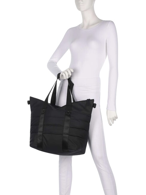 PUFFER Schultertasche mit Schultergurt Schwarz - Damentaschen