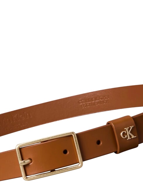 CLASSIC BUCKLE Lederg&uuml;rtel Argan&ouml;l / Antik-Hellgold - G&uuml;rtel