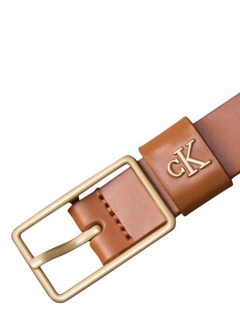 CLASSIC BUCKLE Lederg&uuml;rtel Argan&ouml;l / Antik-Hellgold - G&uuml;rtel