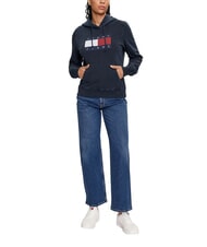 TOMMY HILFIGER TH JEANS Baumwoll-Sweatshirt dunkle Nachtmarine - Sweatshirts Damen - 4