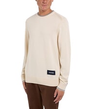 TOMMY HILFIGER TH Rundhals-Baumwollpullover altes Wei&szlig; - Herrenpullover - 3
