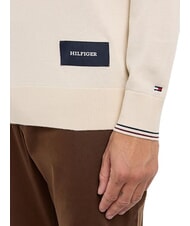 TOMMY HILFIGER TH Rundhals-Baumwollpullover altes Wei&szlig; - Herrenpullover - 5