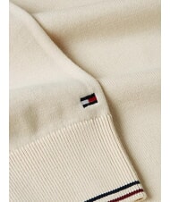 TOMMY HILFIGER TH Rundhals-Baumwollpullover altes Wei&szlig; - Herrenpullover - 6